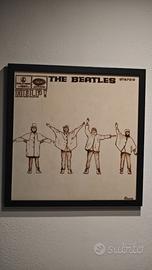 The Beatles - Help Pirografia fatta a mano 32x32cm