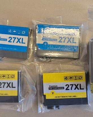 5Cartucce Compatibili Epson 27XL NERO-CIANO-GIALLO