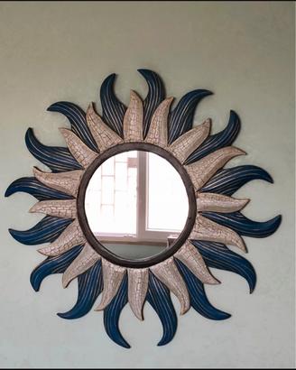 Specchio in legno tesori d'oriente