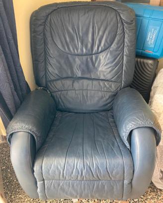 Poltrona massaggiante in pelle