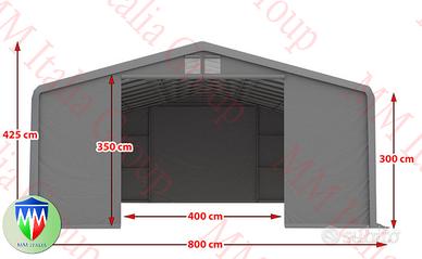 Tunnel Agricoli 8 x 12 x 3/4,25 mt.  uso magazzino