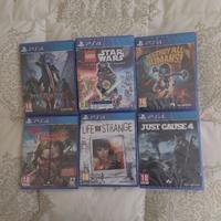 6 giochi nuovi sigillati con cellophane ps4