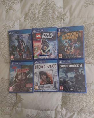 6 giochi nuovi sigillati con cellophane ps4