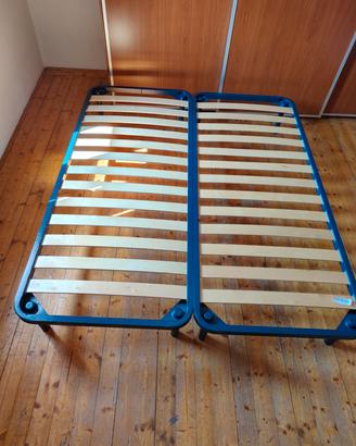 Coppia di reti singole a doghe 80x190 