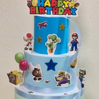 Torta finta scenografica tema Super Mario