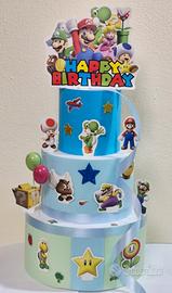 Torta finta scenografica tema Super Mario