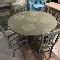 Roma Tavolo verde decapato