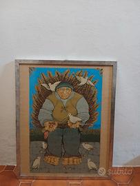 Quadro Vintage in Stile Illustrativo Fiabesco