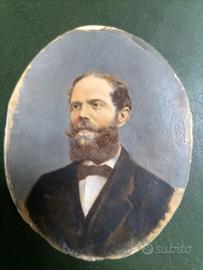 Antico ritratto dipinto acquerello 