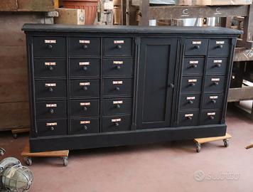 ANTICA CASSETTIERA DA FARMACIA RESTAURATA