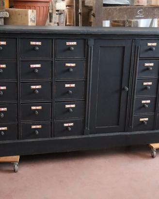 ANTICA CASSETTIERA DA FARMACIA RESTAURATA