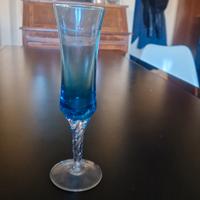 Set bicchieri di vetro di Murano azzurri