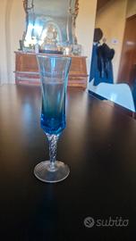 Set bicchieri di vetro di Murano azzurri