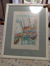 quadro litografia mare