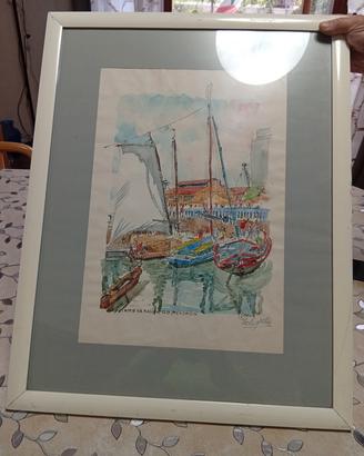 quadro litografia mare