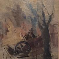 Alvaro Danti olio su compensato anni '60