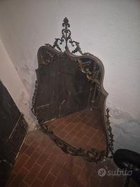 Specchiera d'epoca Rococò - Stile Luigi XV -ottone