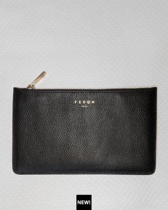 NUOVA Pochette portafogli con zip Fedon 1919 pelle