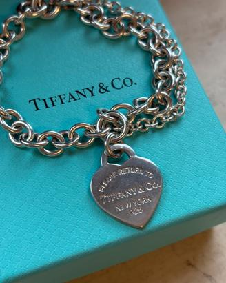 Bracciale Tiffany Heart Tag doppia catena