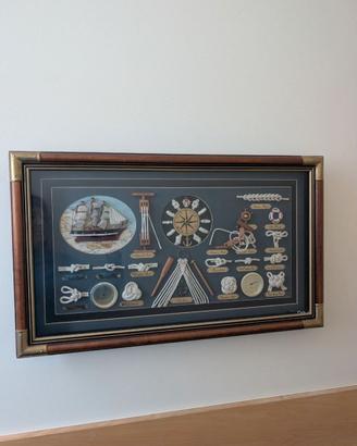 Quadro nautico nodi marinari veliero