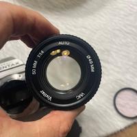 Pentax K1000 con 50mm Vivitar 1:1.4