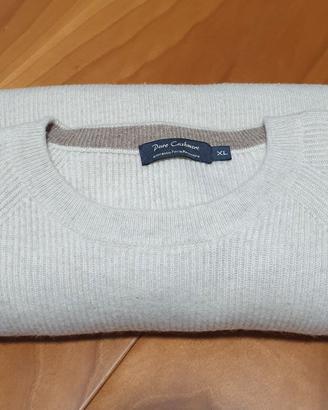 PuroCachemire Maglia Girocollo UomoXL beige