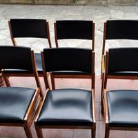 6 sedie design svedese anni '60