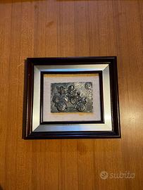 Quadro Vintage con Bassorilievo in Peltro cassell