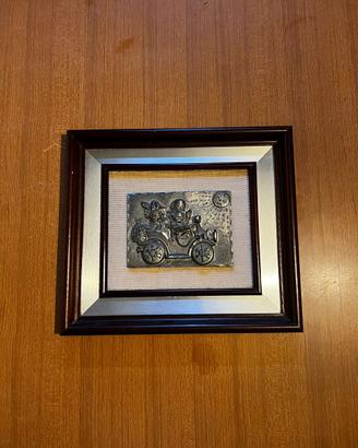 Quadro Vintage con Bassorilievo in Peltro cassell