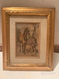 Quadro dipinto ‘900 V. Mattia