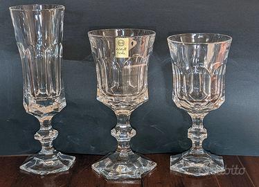 Servizio di bicchieri di cristallo vintage anni 60