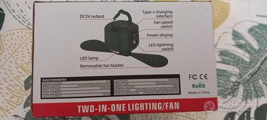 Ventilatore da campeggio con luce LED9