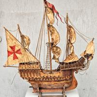 Veliero in legno di Caravella del XV secolo a mano