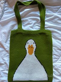 Tote bag anatra knitted