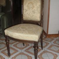 Sedia '800 in legno intarsiato