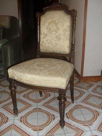 Sedia '800 in legno intarsiato