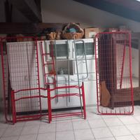 letto a castello in metallo rosso 50 euro