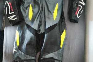 Tuta moto pelle mtech TXR-1 grigia