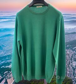 Maglioncino cotone verde brillante