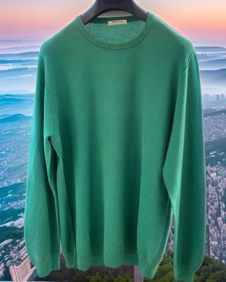 Maglioncino cotone verde brillante