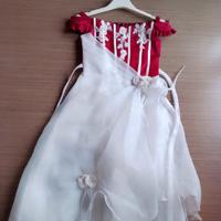 Abito cerimonia/damigella bimba 6/7 anni Nuovo
