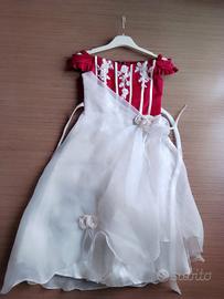 Abito cerimonia/damigella bimba 6/7 anni Nuovo