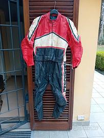 tuta pelle moto vintage anni 80