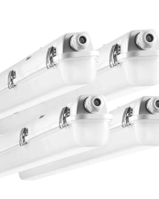 Lampada LED a Tenuta di Vapore 4 Pezzi  Regolabile