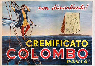 Poster vintage CASEIFICIO COLOMBO GORGONZOLA