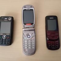 3 cellulari: Nokia N70, Panasonic GD87, Nokia 3600