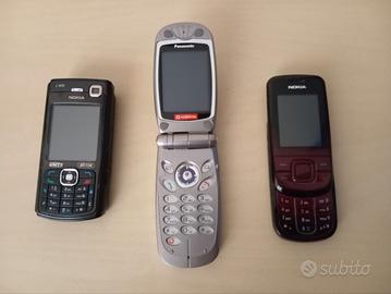 3 cellulari: Nokia N70, Panasonic GD87, Nokia 3600