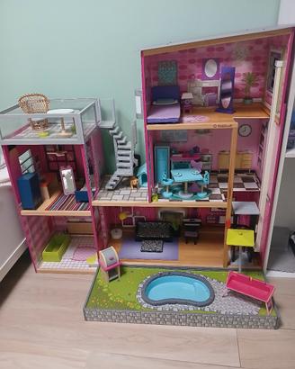 casa delle barbie in legno