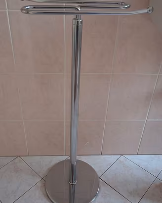 Colonna cromata porta asciugamani + colonna portac