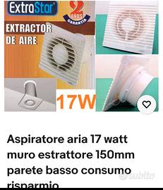 Aspiratore bagno/cucina 17w 